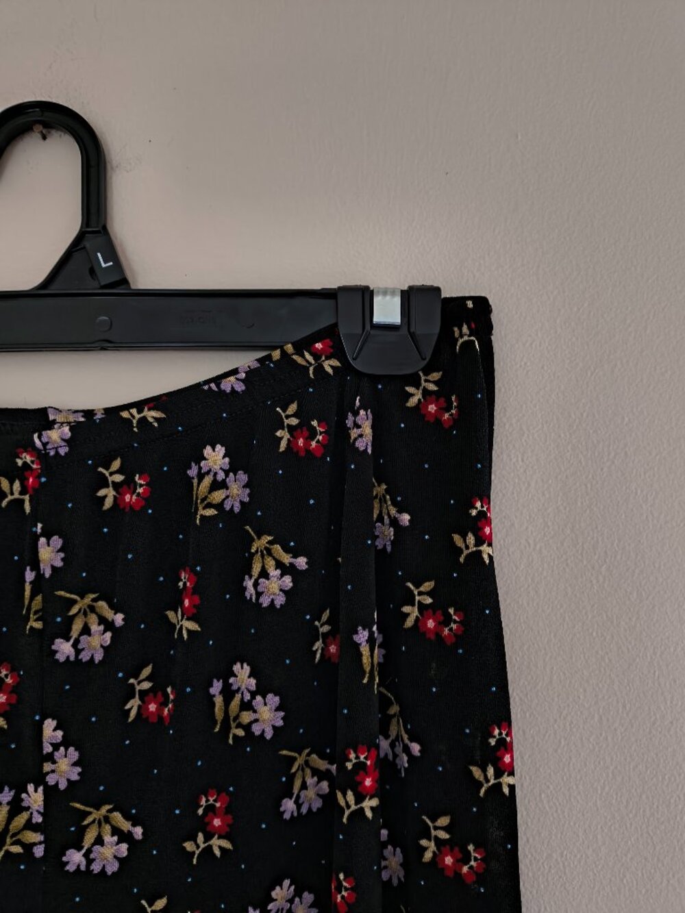 Vintage Jaclyn Smirth Black Floral Maxi Skirt